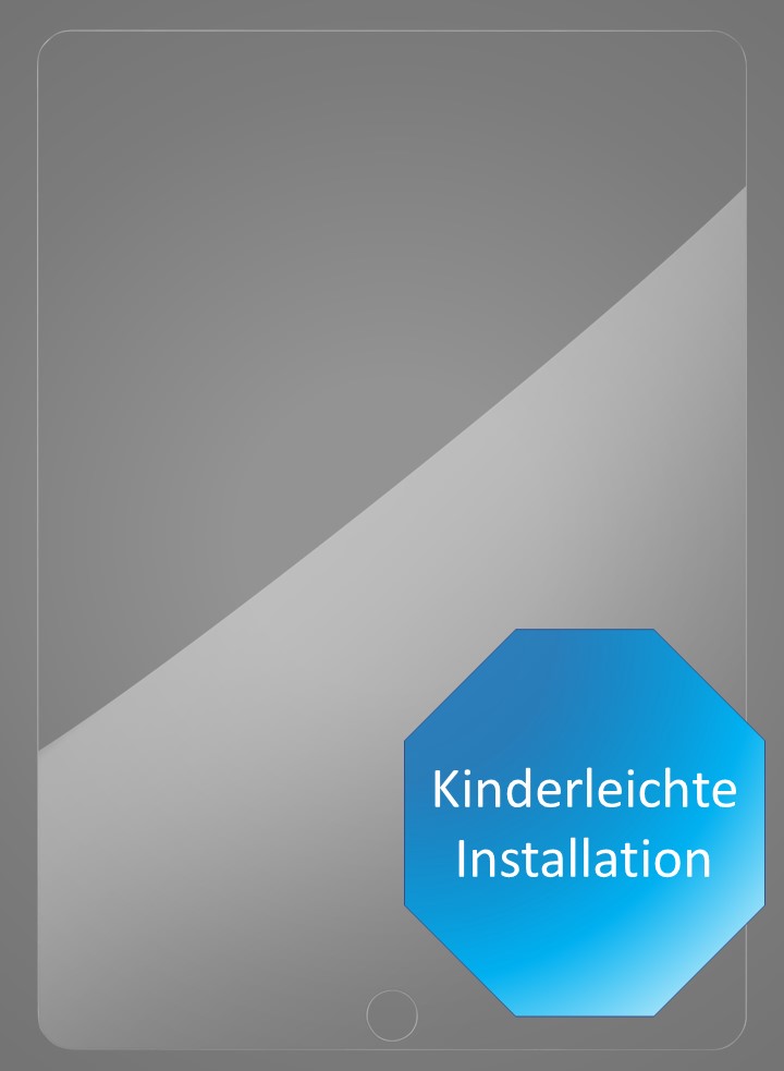 Folie6lQk12MHmUstOg Premium Schutzglas, für Apple iPad 10,2", 7. - 8. Generation, Kinderleichte Installation