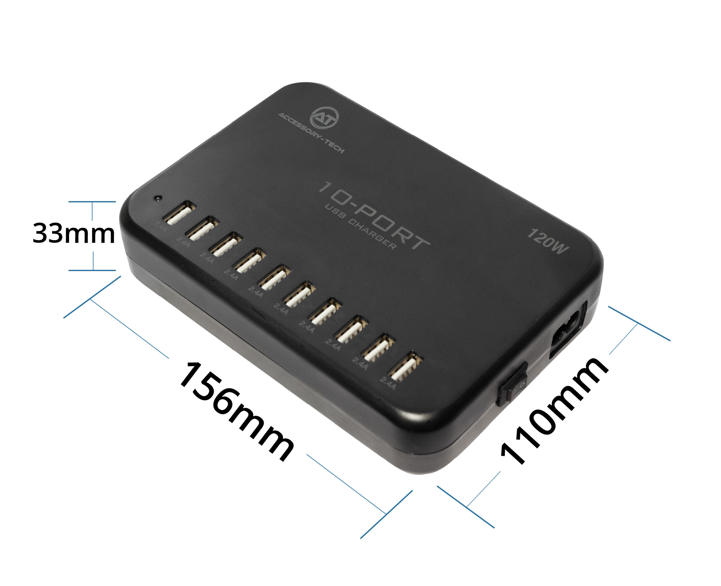 MC10 Multi-Charger, USB Ladegerät, Maße