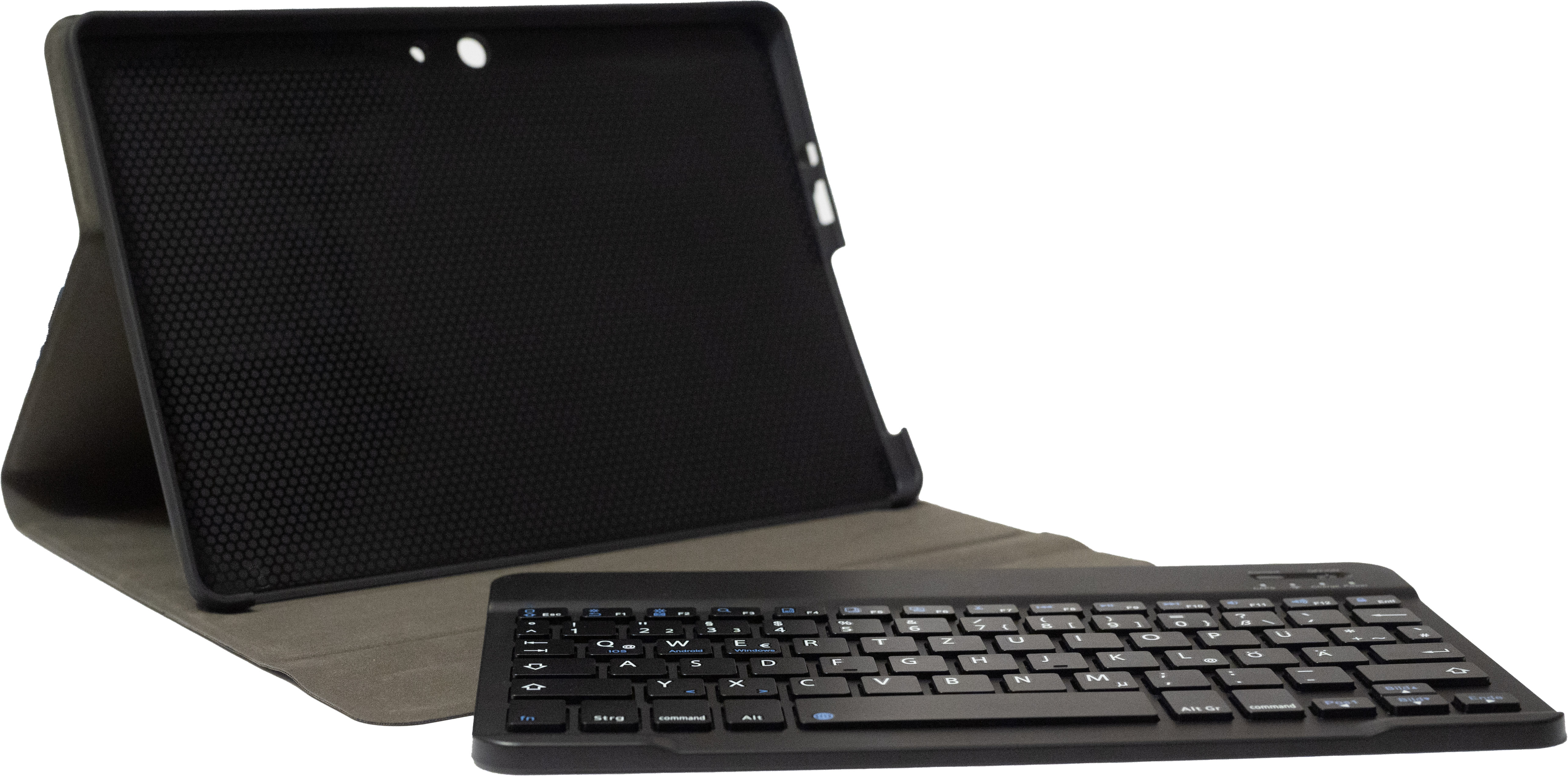 183 Schutzhülle mit magnetischer Bluetooth Tastatur für Microsoft Surface Go 2 Nutzeransicht schräg